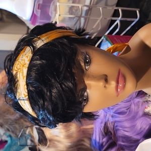 Adorable short black wig